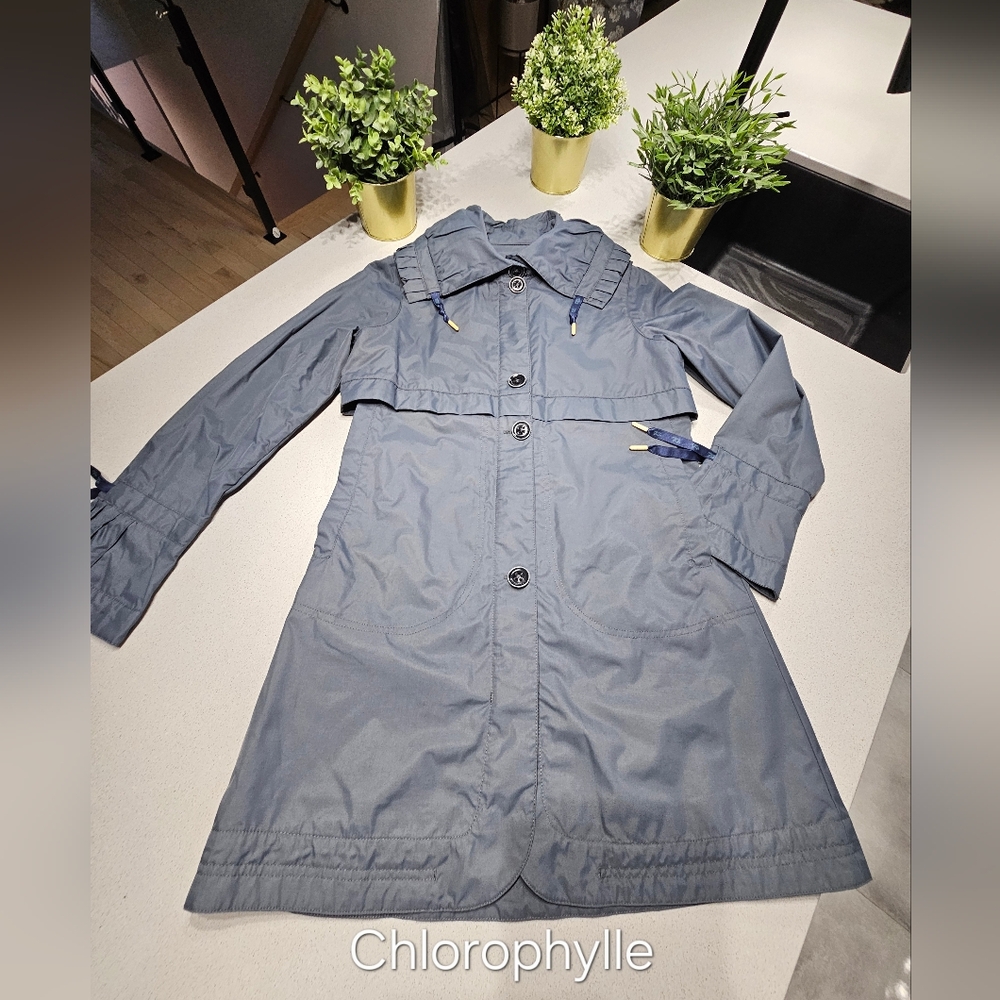 NWOT CHLOROPHYLLE Manteau mu-saison imperméable stylé et versatile